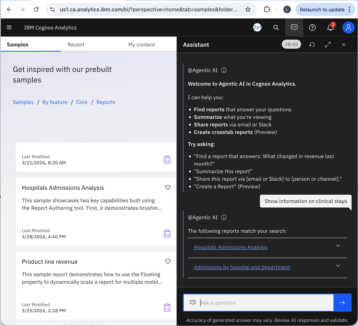 Recommendation Agent finds answer in existing reports